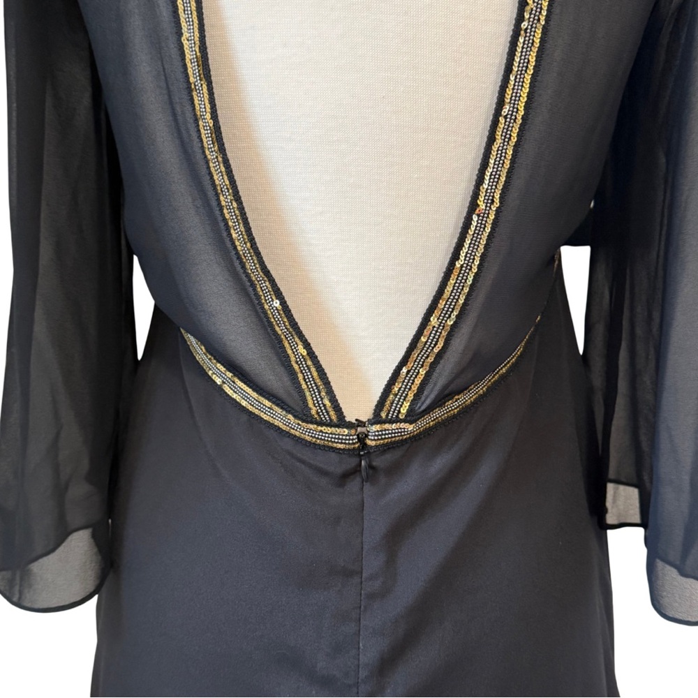 Bcbgeneration Sz 6 Black Backless Mini Dress With… - image 7